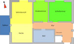 Grundriss der Ferienwohnung